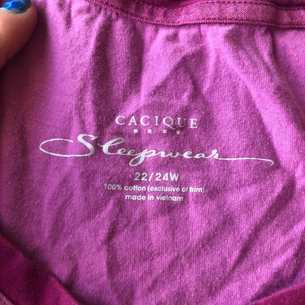 Cacique from lane Bryant 22/24w sleepwear tank - Picture 3 of 3